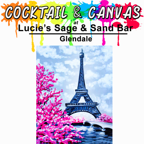 "Spring In Paris!" Paint and Sip at Lucie's Sage & Sand on Thu, March 14 at 6 pm