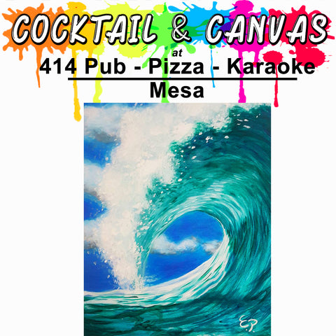 "Surf's Up!" Paint and Sip at 414 Pub - Pizza - Karaoke on Sat, May 18 at 1pm