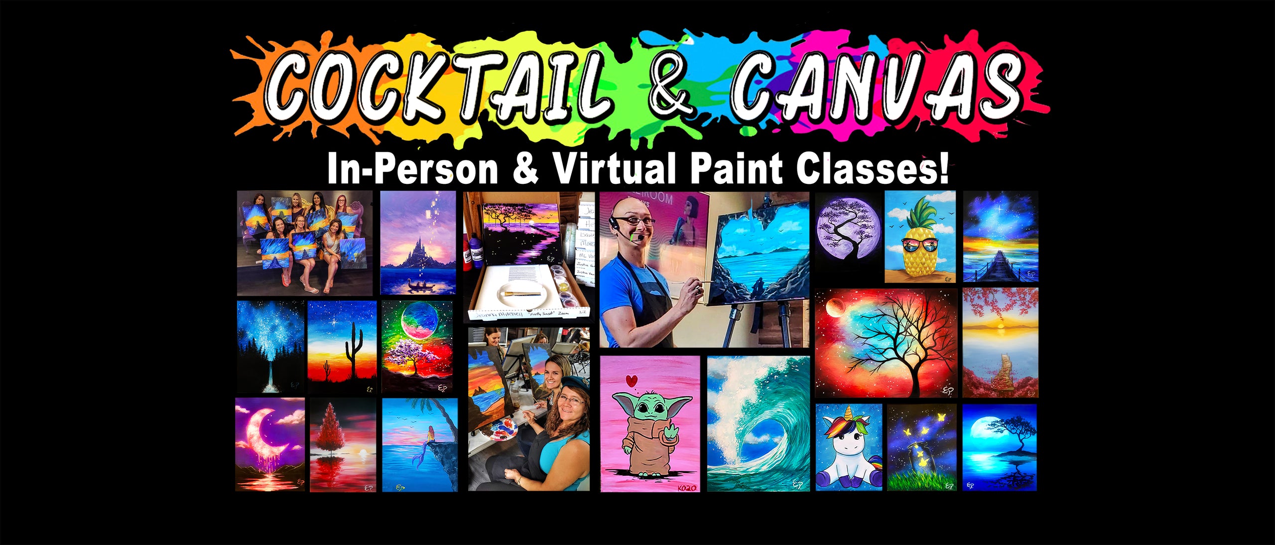 Kids Virtual Mosaic Canvas Paint pre-recorded lesson