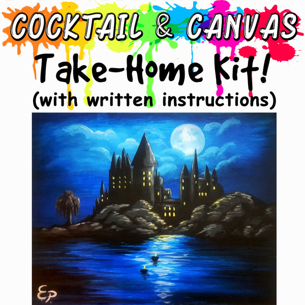 "Magical Castle" 16"x20" Take-Home Painting With Written Instructions