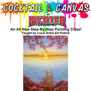 Cherry Blossom Sunset Painting Class Thu, August 1