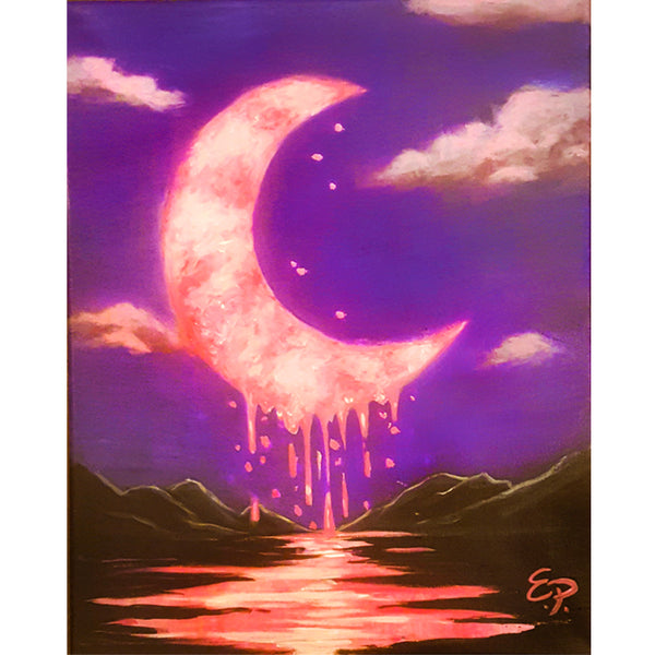 Dripping Moon Painting Class Wed, July 10