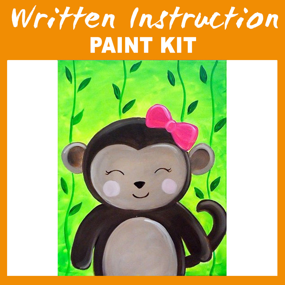 Happy Monkey Paint at Home Kit With Written Instructions