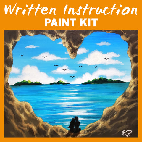 "Lovers Cove Beach" Paint at Home Kit With Written Instructions