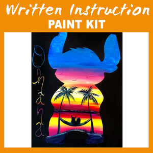"Ohana Sunset" Paint at Home Kit With Written Instructions