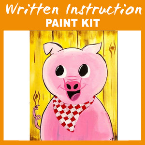 Pink Piggy Paint at Home Kit With Written Instructions