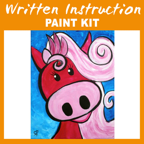 "Pink Pony" Paint at Home Kit With Written Instructions