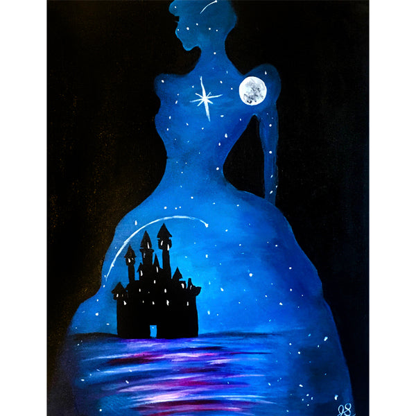 "Princess Castle" 16"x20" Take-Home Painting With Written Instructions