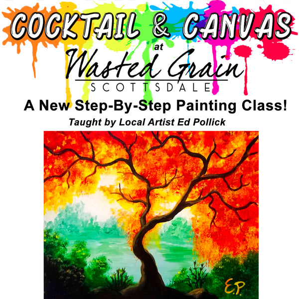 Red Fall Tree Painting Class Sun, November 10th