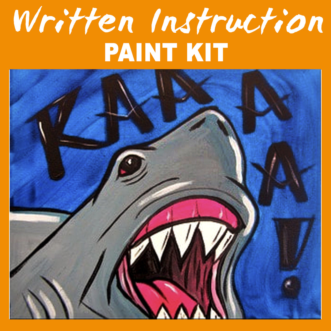 "Shark Attack" Paint at Home Kit With Written Instructions