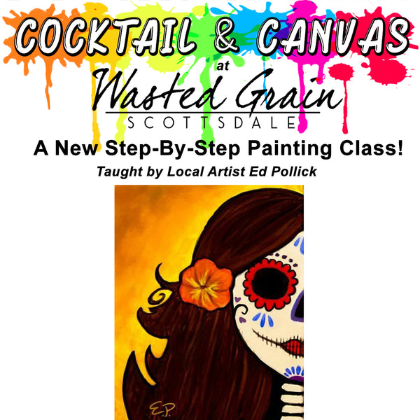 Sugar Skull Girl Painting Class Sun, October 20th