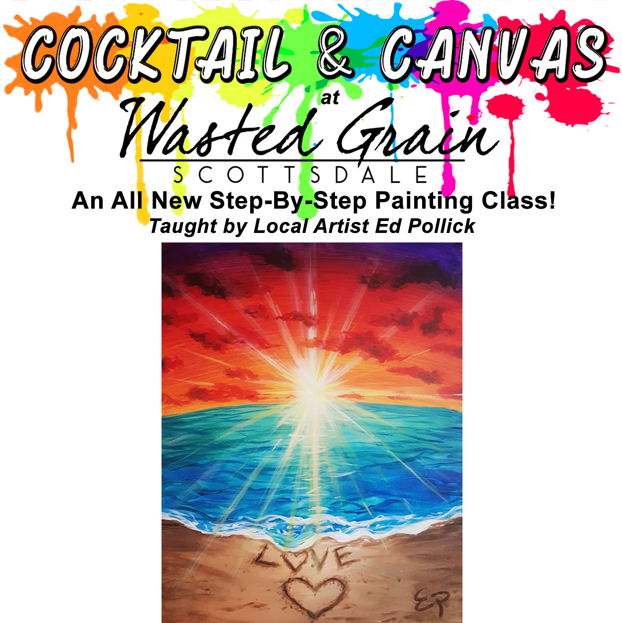 Sunset Beach Painting Class Wed, July 24